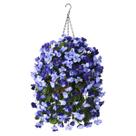 Cesta de flores suspensas artificiais INQCMY com begônia de seda