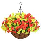 Cesta de flores suspensas artificiais Ivydale Morning Glory
