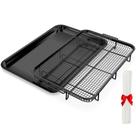 Cesta de fritadeira Air Fryer OPENICE 18,6 x 12,8 cm para forno de aço inoxidável
