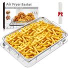 Cesta de fritadeira Air Fryer THORSES Extra Large 18,8 x 12,8 com conjunto de bandejas