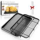 Cesta de fritadeira de ar condicionado DEGOVIN Panela de forno de aço inoxidável com bandeja Cesta de fritadeira de ar condicionado DEGOVIN Panela de forno de aço inoxidável com bandeja