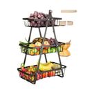 Cesta De Frutas De Grade De Três Camadas Rack De Armazenamento Multicamadas Para Sala De Estar
