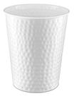Cesta de lixo Monarch Abode White Hand Hammered Metal