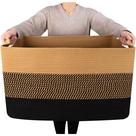 Cesta de manta MINTWOOD Design 56x43x31 cm de juta preta