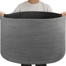 Cesta de manta OIAHOMY 60x60x37 cm Grande Cinza 105L