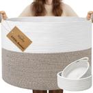 Cesta de manta Sitanflex 125L 63x63x41cm Corda de algodão