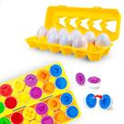 Cesta de ovos para combinar 6 cores e 12 formas shiny toys