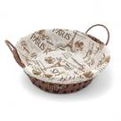 Cesta De Paes Natural Retrô - Decorativa Tecido