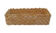 Cesta de Palha de Milho Vime Caixa Organizadora 22x12x08 Cesta de Palha de Milho Vime Caixa Organizadora 22x12x08