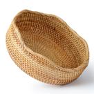 Cesta de pão recortado de vime YANGQIHOME 28,4 x 28,4 x 10 cm