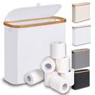 Cesta de papel higiênico efluky 28L com tampa para banheiro (branca)