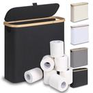 Cesta de papel higiênico efluky 28L com tampa para banheiro preta