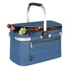 Cesta de Picnic Aislada Tirrinia Grande 34L Resistente al Agua Azul