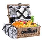 Cesta de Picnic HYBDAMAI para 4 Personas con Manta Impermeable Cesta de Picnic HYBDAMAI para 4 Personas con Manta Impermeable