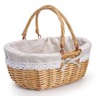 Cesta de piquenique de vime Dicunoy 33 x 27 x 15 cm com alça