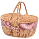 Cesta de piquenique de vime SatiInside 39x29x18 cm 0,7 kg vermelha Cesta de piquenique de vime SatiInside 39x29x18 cm 0,7 kg vermelha