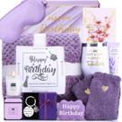 Cesta de presente de aniversário BaiCai Relaxing Spa com cobertor para mulheres