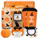 Cesta de presente de Halloween Gagalico com copo, meias e vela
