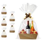 Cesta de presente funsky Empty 5 peças Kraft Market Tray Cardboard