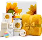 Cesta de Presente IZZUBIZ Conjunto Spa Girassol com Cobertor Aconchegante Cesta de Presente IZZUBIZ Conjunto Spa Girassol com Cobertor Aconchegante