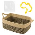 Cesta de presente OIAHOMY Small Woven Rope preta e amarela Cesta de presente OIAHOMY Small Woven Rope preta e amarela