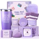 Cesta de presente Suhctuptx, conjunto de lavanda Self Care de 9 peças
