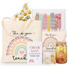Cesta de presentes AYGE Teacher Appreciation com xícara de café e vela