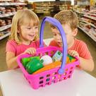 Cesta de Supermercado Cesto de Frutas Comer de Brincadeira Feirinha Infantil