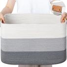 Cesta de Tecido Danpinera Large 108L - Cinza Degradê para Armazenamento