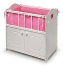 Cesta de texugo Toy Doll Bed com armazenamento para bonecas de 22 polegadas