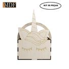 Cesta de Unicornio com Alça para Decoração Kit 50 Un. Mdf Madeira Gel Branco Cesta de Unicornio com Alça para Decoração Kit 50 Un. Mdf Madeira Gel Branco