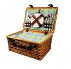 Cesta De Vime Cesta Picnic Completa Com Talheres Pratos Koen