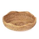 Cesta de vime Hipiwe, bandeja redonda tecida à mão de 21,5 cm