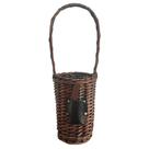 Cesta de Vime Para Vinho Com Alça e Abridor de Garrafas