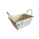 Cesta Decorativa de Bambu Retangular com alça - Amarelo - 18cm - 1 unidade - Cromus - Rizzo Cesta Decorativa de Bambu Retangular com alça - Amarelo - 18cm - 1 unidade - Cromus - Rizzo