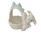 Cesta decorativa de páscoa coelho - porcelana