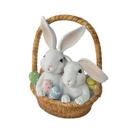 Cesta decorativa de páscoa coelhos - ovos