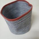 CESTA DECORATIVO ORGANIZADORA CACHEPÔ HOME&CO TECIDO 25x25x25cm AZUL