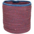 CESTA DECORATIVO ORGANIZADORA CACHEPÔ TECIDO 25x25x25cm VERMELHO