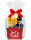 Cesta Delícias de Natal Panettone Mini Vinho e Bombons