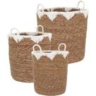 Cesta Fibra Natural 3Pç