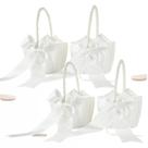 Cesta Flower Girl ATAILOVE Ivory Fairy com alça de pérola x4