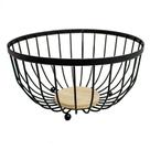 Cesta Fruteira de Mesa Aramado / Madeira Redonda Black Facile 12,525 cm de Ø