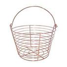 Cesta / Fruteira De Mesa Aramado Redonda Com Alca Metalizado Rose Gold 23X19,5C - FWB