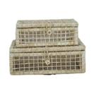Cesta Maleta Kit Nº 2 E Nº 3 Tecido Palha De Milho Caixa Bau Cesta Maleta Kit Nº 2 E Nº 3 Tecido Palha De Milho Caixa Bau