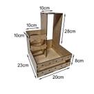 Cesta mdf para 1 vinho e 1 taça CX005-17 - Tamaho 20L x23C x 28A cm