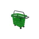 Cesta Mercearia 30L Verde C/Rodas