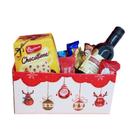 Cesta Natal Pelúcia Chocolates Vinho Panetone Grandes Marcas