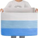 Cesta OIAHOMY 63x41x41cm, corda de algodão 108L, azul gradiente Cesta OIAHOMY 63x41x41cm, corda de algodão 108L, azul gradiente