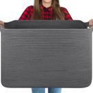 Cesta OIASKET 118L XXL para armazenamento de corda de algodão cinza 63x45x41 cm